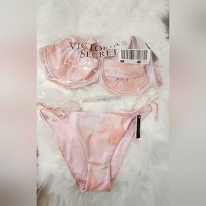 BRAND NEW - Victorias Secret Essential Swim Underwire Bikini, 36DD Top, M Bottom